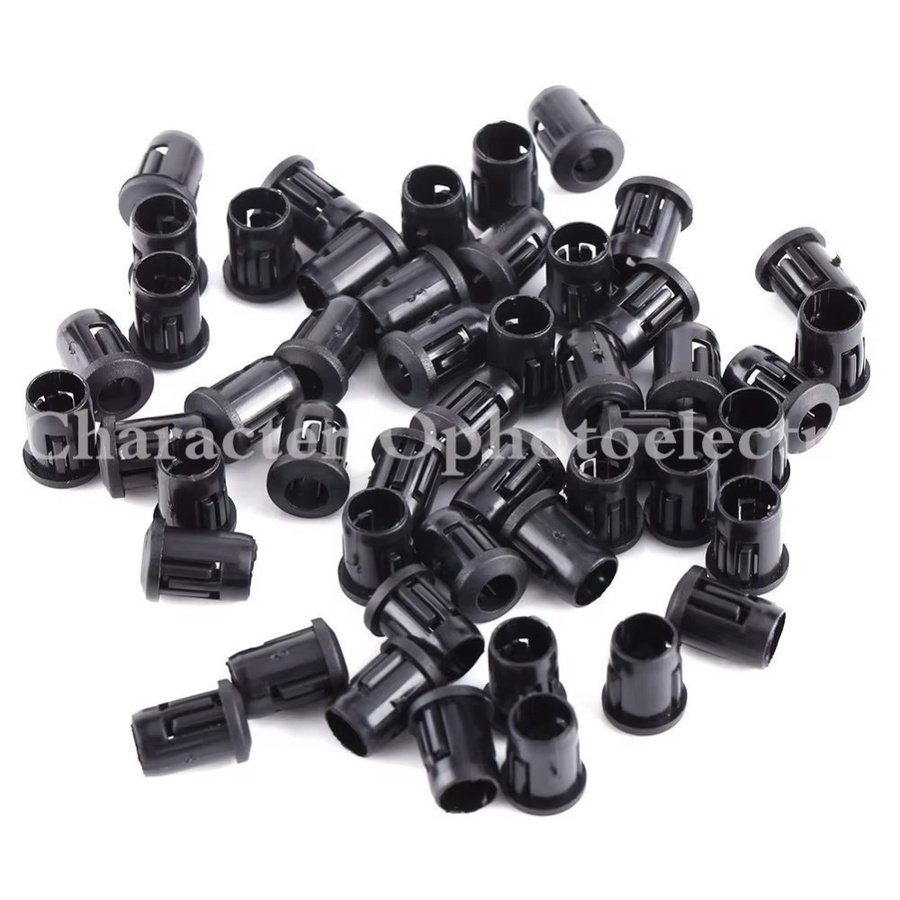 TAKEY Lampenfassung Diodenhalter aus Kunststoff in Schwarz für LED mit Clip und Lünette für 3mm, 5mm, 8mm und 10mm - Bild 4