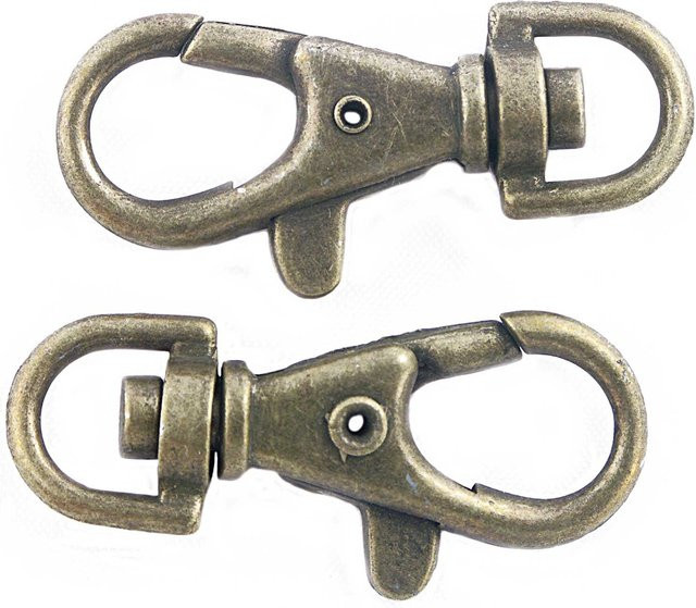 Rico Design Karabiner, gold antik, 38x18mm, Unisex - Bild 1