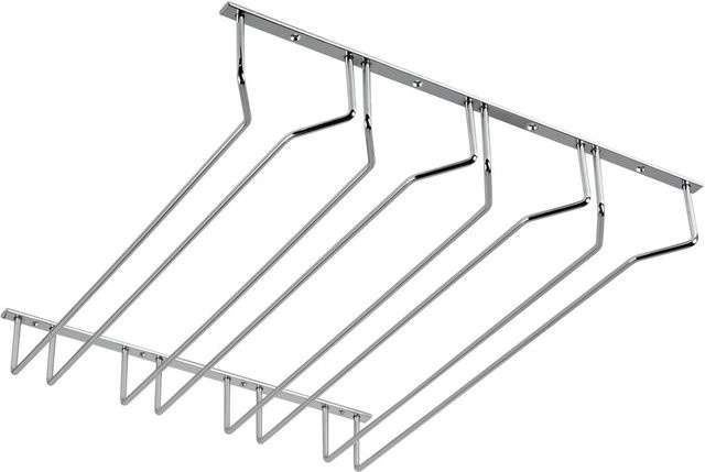 SOTECH Gläserhalter für 4 Glasreihen in Chrom Poliert, Wandmontage, B: 46 cm, H: 50 cm, T: 7 cm - Bild 1