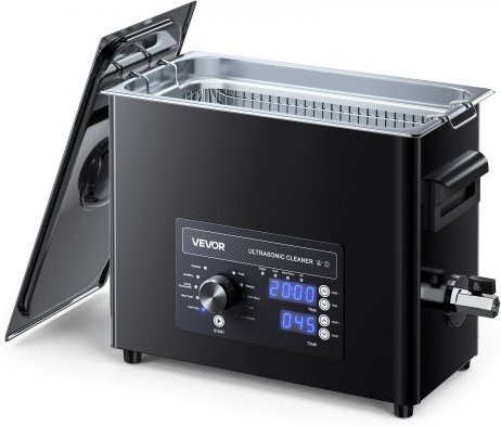 VEVOR Ultraschallreiniger professionelles Reinigungsgerät mit Drehknopfsteuerung, 6 l, Silber/Schwarz - Bild 1