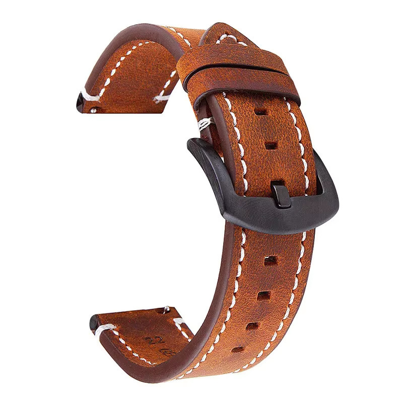 Uhrenarmband Leder, Vintage, Schnellverschluss, Unisex - Bild 4