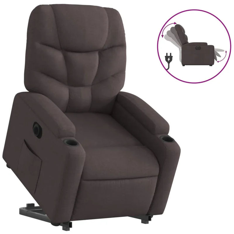 Vidaxl Elektrischer Massagesessel mit Aufstehhilfe in Braun - Bild 3