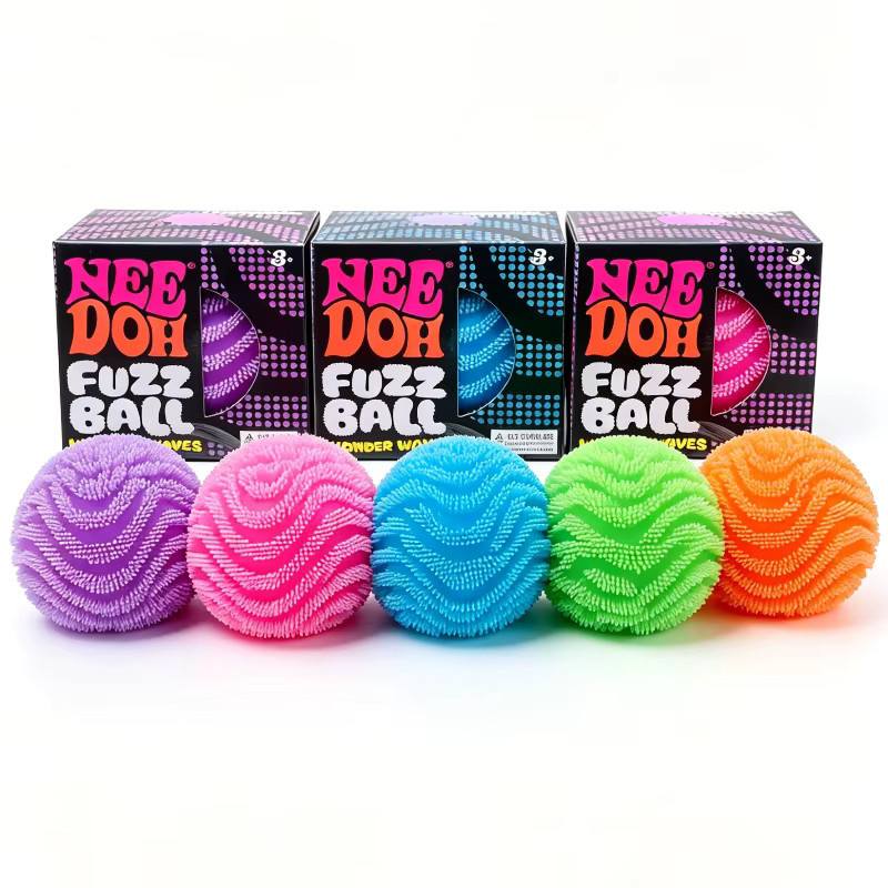 Schylling Fuzz Ball Osterei-Stil Weiches Quetsch-Fidget-Spielzeug Nee Doh Stressabbau Dekompressionsspielzeug in Multicolour - Bild 3