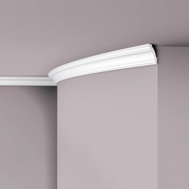 NMC Z1240 Flex ARSTYL Flexible Eckleiste Zierleiste Stuckleiste aus Polyurethan, Weiß, B/H: 4,2 x 4,2 cm, Länge: 200 cm - Bild 1