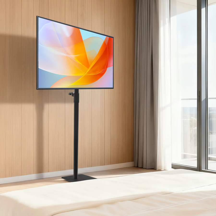 Bymaocar TV-Ständer in Schwarz mit 360 Grad Drehung, 5-stufiger Höhenverstellung und ±15 Grad Neigung für Fernseher von 14 bis 43 Zoll - Bild 2