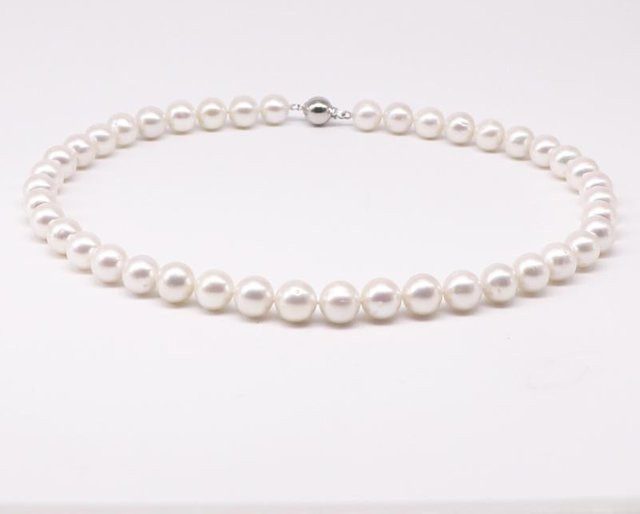 FOXANRY Jewelry Perlenkette, Süßwasser-Zuchtperlen, 925 Silber, Weiß, Damen - Bild 1