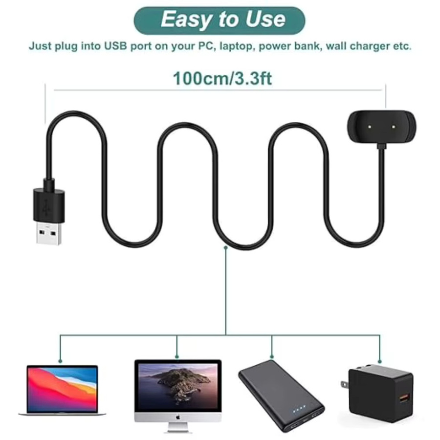 Amazfit USB Smartwatch Ladegerät Ersatz Lade Dock in Schwarz für GTS 2, GTS 2e, GTR 2 und GTR 2e - Bild 2