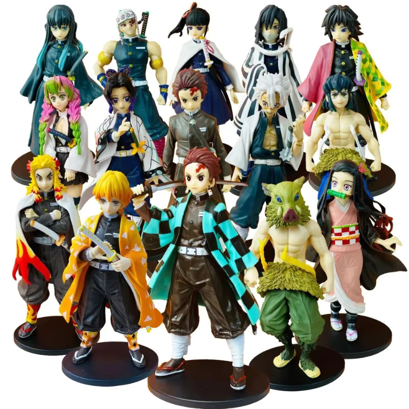 Bandai Demon Slayer Kimetsu no Yaiba Anime Figuren Set aus PVC, 16 Stück, Multicolor, Kamado Tanjiro, Nezuko, Zenitsu Agatsuma Modelle - Bild 2