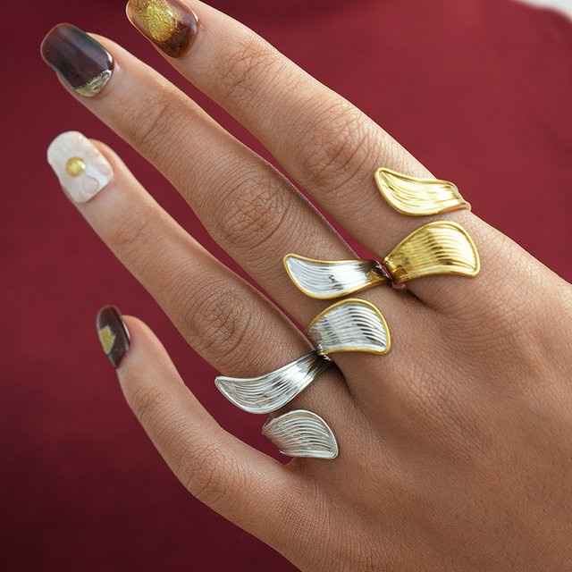 Uself Ring, Edelstahl, Gold, Damen, minimalistisch - Bild 1