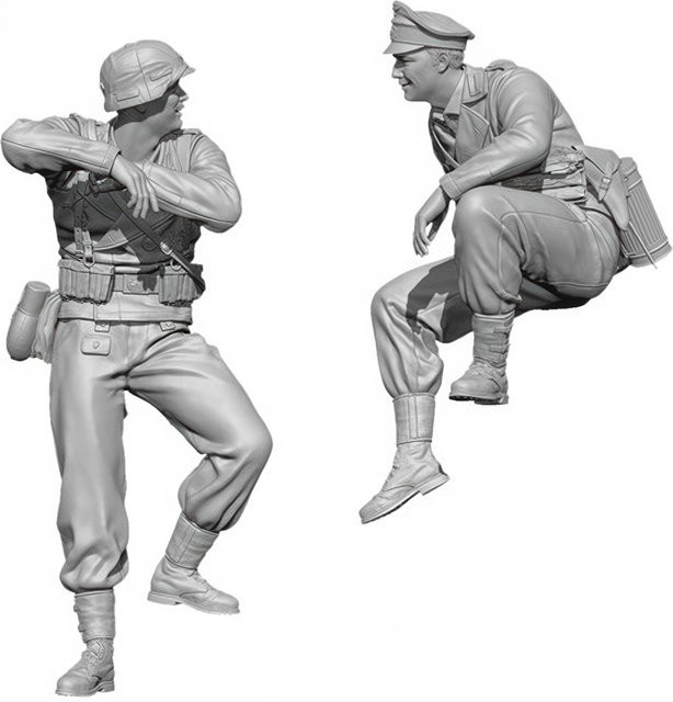 Crew Soldier, Militär, Resin-Modellfigur, 2-Figuren-Set - Bild 1