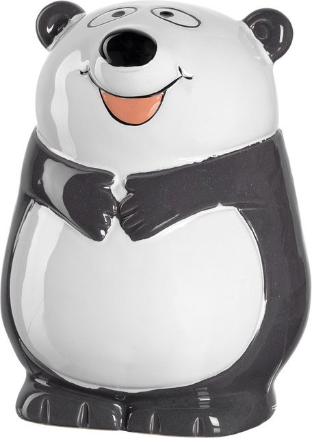 Spardose Leonardo Bambini Panda aus Keramik in Multicolor und Weiß, B/T/H: 9,2 x 12,2 x 9,3 cm - Bild 1