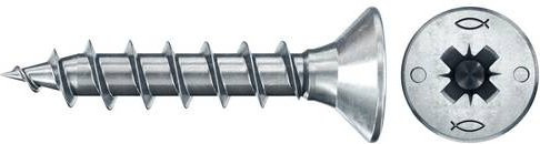 Fischer Power-Fast II CZF Spanplattenschrauben aus Stahl, galvanisch verzinkt, Kreuzschlitz Pozidriv, Durchmesser: 3 mm, Länge: 16 mm, 300 Stück - Bild 1