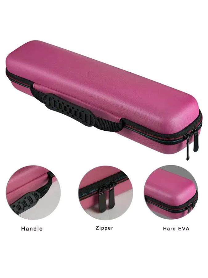Stoßfeste EVA-Aufbewahrungstasche für Dyson Airstrait HT01 Haarglätter, schwarz und pink - Bild 4