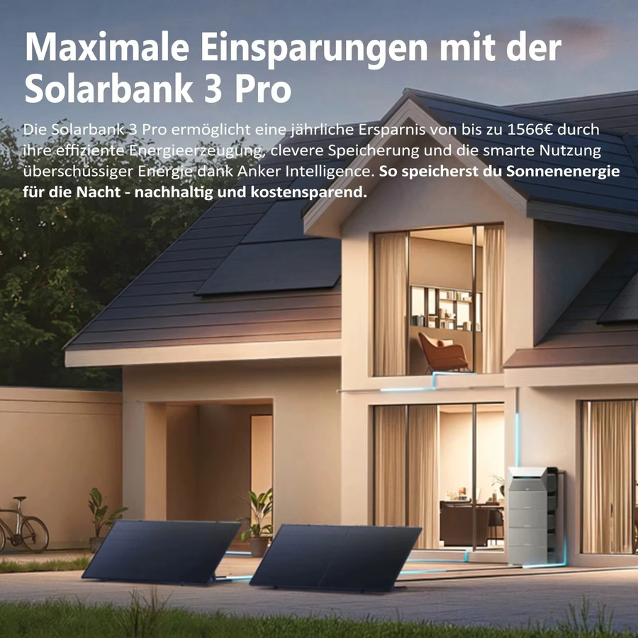 Anker SOLIX Solarbank 3 E2700 PRO Speicher für Balkonkraftwerke, Grau, 2,68 kWh - Bild 4