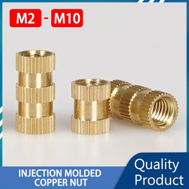 YUEYUN QING Wärme-Gewindeeinsätze aus Messing für 3D-Druck und Hot Melt Molding, Goldfarben, M2 bis M10 - Bild 1