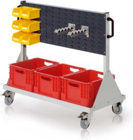 Kappes RasterMobil Gr. 2 Rollbarer Rollwagen mit 2 Schlitzplatten und Ausstattung in Grau/Mehrfarbig, Höhe: 89 cm - Bild 1