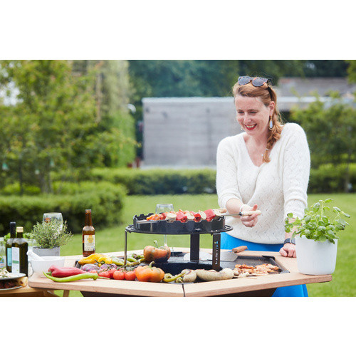 BARBECOOK Grilltisch Nestor, 6-eckig, braun - Bild 1