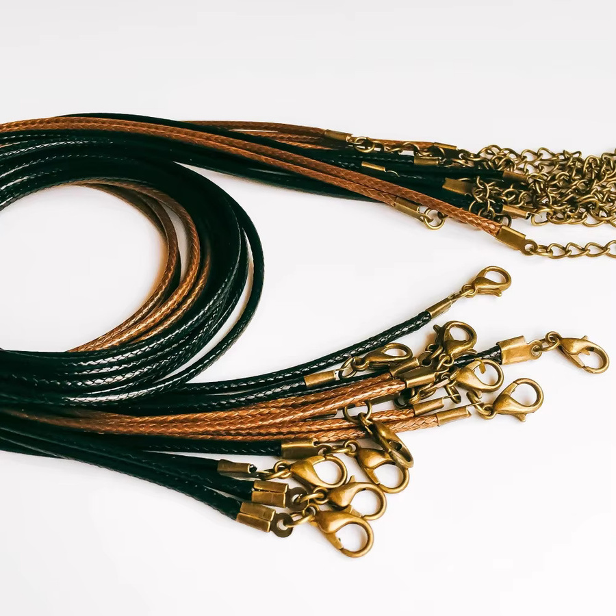 ZEROUP DIY JEWELRY Halskette, Kunstlederschnur, schwarzbraun, 50 cm, Unisex - Bild 3