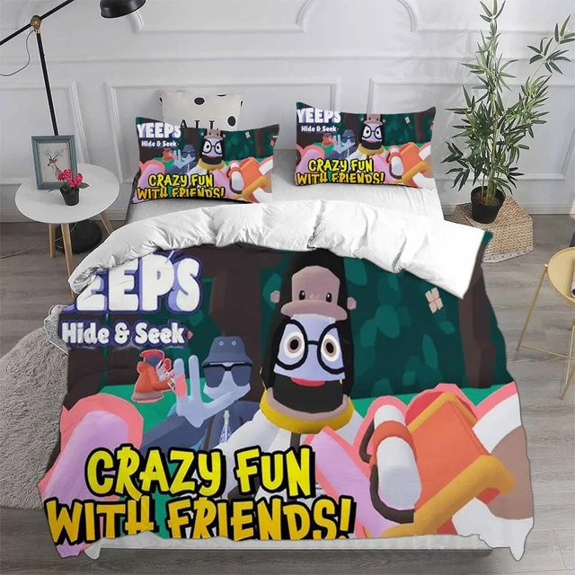 Bettwäsche-Set Yeeps Verstecken und Suchen mit Bettbezug und Kissenbezügen, Mehrfarbig, Material: Mikrofaser, Größe: 245 x 210 cm - Bild 1