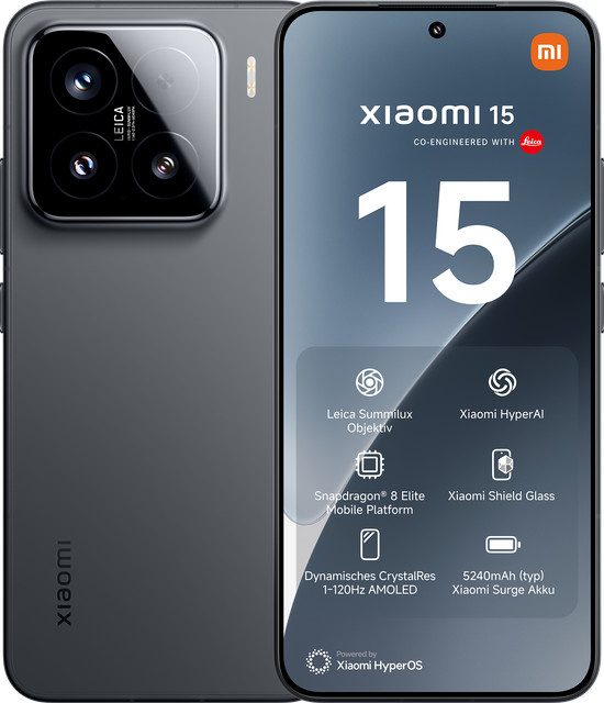 Xiaomi Smartphone 15 in Black mit 12 GB RAM und 512 GB Speicher - Bild 1