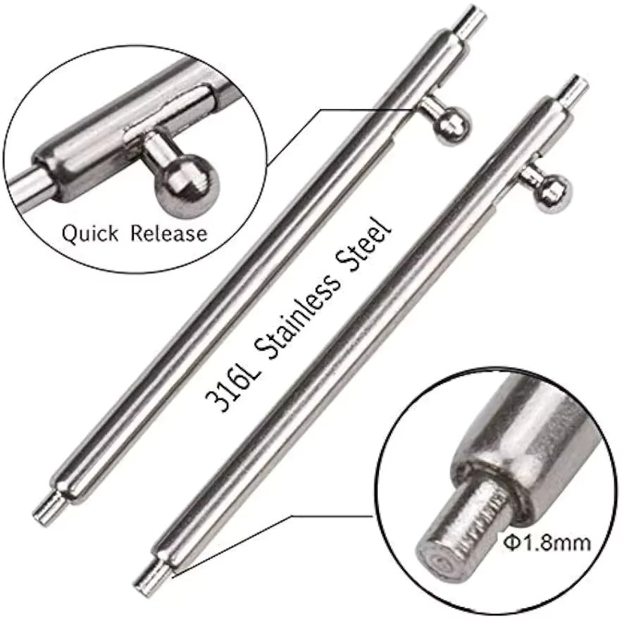 Armbandstift Edelstahl, Silber, Unisex, 1,5 mm, 1,8 mm - Bild 2