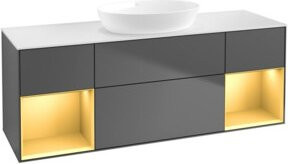 V&B Waschtischunterschrank Finion in Anthrazit lackiert, Breite: 160 cm, Tiefe: 50,1 cm, Höhe: 50,1 cm - Bild 1