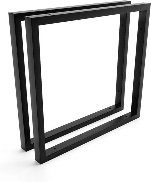 HEVVA Waschtischhalterung REUSS 2er Set Schwarz matt aus Metall, Tiefe: 45 cm - Bild 1