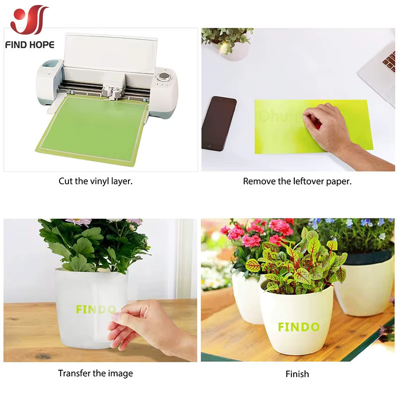 Permanentklebendes Vinyl Set in 7 Farben für Bastelarbeiten und Aufkleber, Multicolor und Braun - Bild 2
