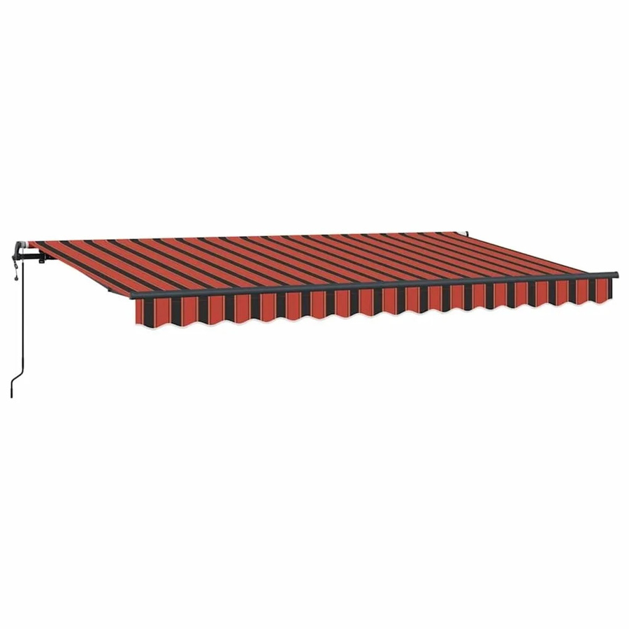 vidaXL Einziehbare Markise mit Fernbedienung in Orange, Stoff mit Streifenmuster, B: 350 cm, T: 200 cm - Bild 2