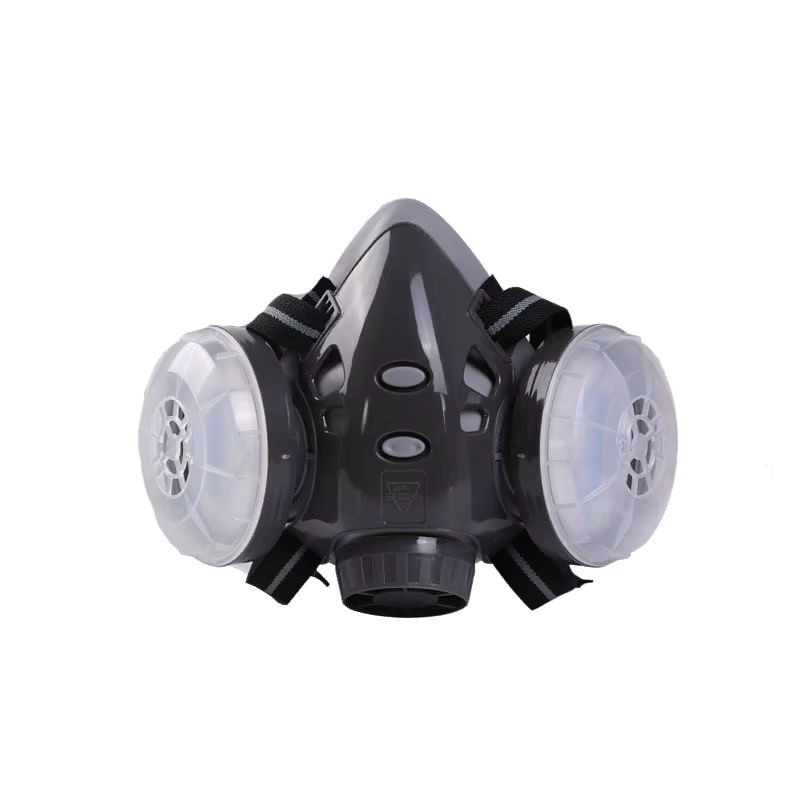 ELESESAFE Atemschutzmaske mit Dual-Baumwollfilter, wiederverwendbare staubdichte Halbgesichtsmaske für Schreiner und Bauarbeiter - Bild 6