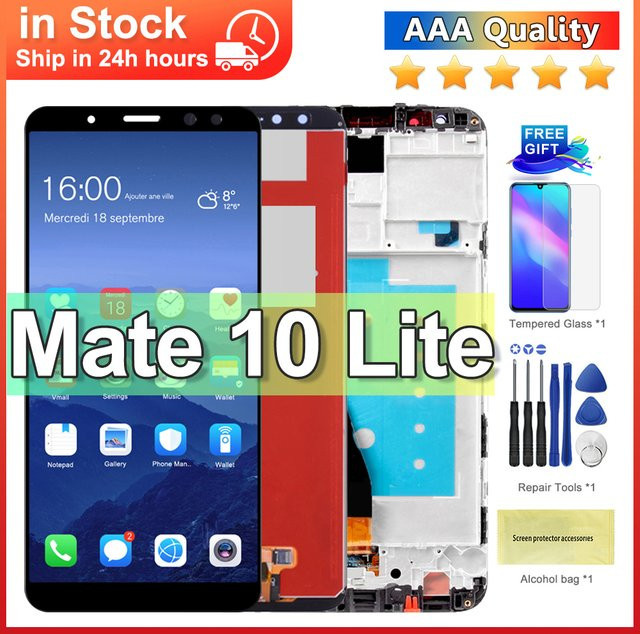 Huawei Mate 10 Lite und Nova 2i LCD Display Touch Montage Ersatzteil in Weiß (5,9 Zoll) - Bild 1