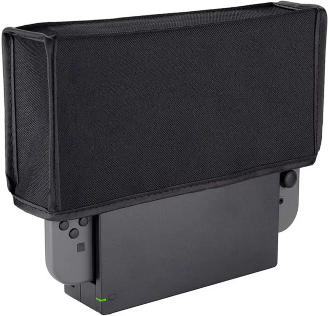 DATA FROG Staubschutzgehäuse für Nintendo Switch und OLED Ladestation, Schwarz - Bild 1