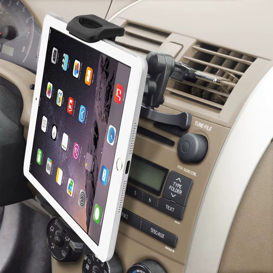Universal Tablet Halterung für das Auto zur Lüftungsschlitze, kompatibel mit iPad Pro, Mini, Air sowie Samsung und Xiaomi Tablets, Farbe: Schwarz - Bild 2