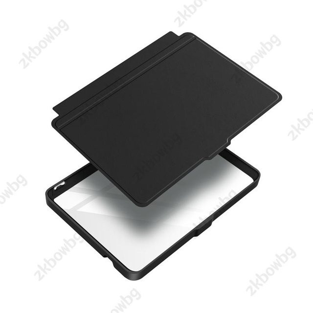 Smart Sleep Cover Hülle aus PU-Leder für Kobo Clara Colour mit abnehmbarer durchsichtiger Acryl-Rückseite in Schwarz - Bild 1