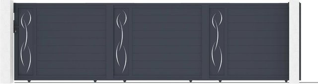 Casanoov Schiebetor Life aus Aluminium in Grau Anthrazit B: 600 cm, H: 160 cm - Bild 1