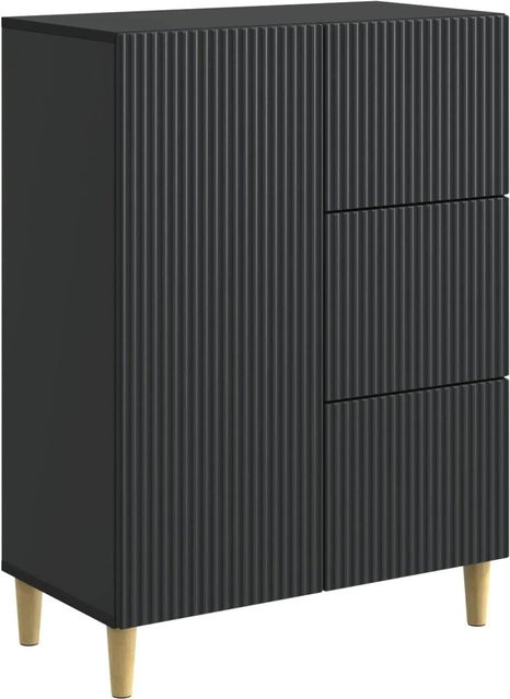 vidaXL Sideboard im Vintage-Design in Schwarz aus Holzwerkstoff, B/T/H: 66 x 34,5 x 90 cm - Bild 1