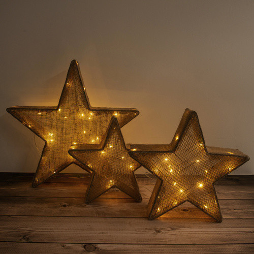 Näve LED Weihnachtsstern in Braun im Landhaus Stil, B/H: 10 x 48 cm - Bild 4