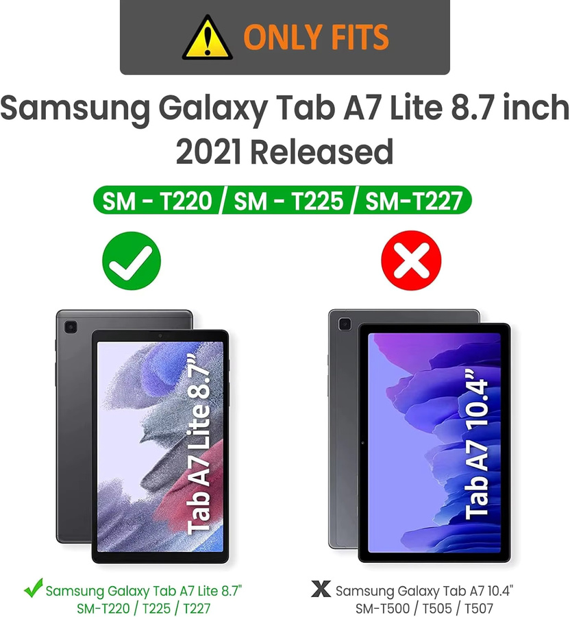 Transparente TPU-Schutzhülle für Samsung Galaxy Tab A7 Lite 8,7 Zoll SM-T220 SM-T225 SM-T227 mit verstärkten Ecken - Bild 2