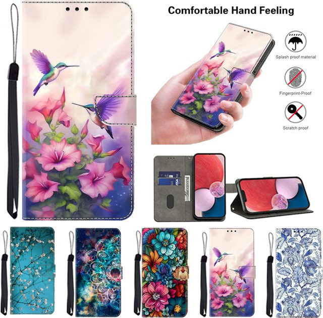 Magnetische Lederhülle im Flip-Design für Xiaomi Redmi Modelle mit Sport-Painting-Motiv, Multicolor - Bild 1