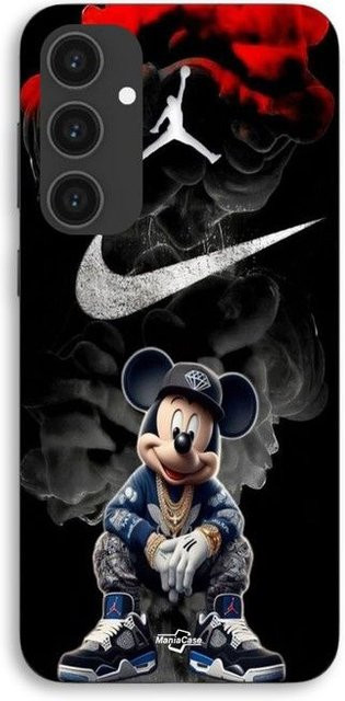 MANIACASE Handyhülle für Samsung Galaxy S25 aus Silikon TPU in Schwarz mit Mickey Jordan Design - Bild 1