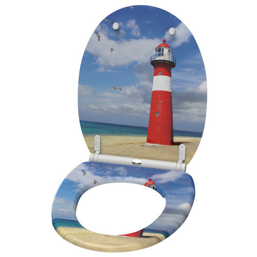 Sanilo Bad-Accessoire-Set Leuchtturm, 3-teilig, blau, maritimes Design - Bild 1