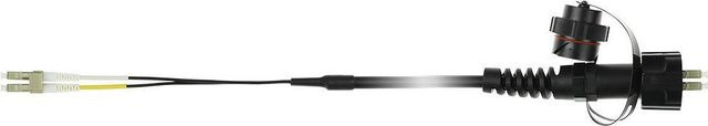ACT OM3 Duplex Multimode Glasfaser-Patchkabel mit LC und IP67 LC Steckern, Länge: 20 m, Farbe: Schwarz/Mehrfarbig - Bild 1