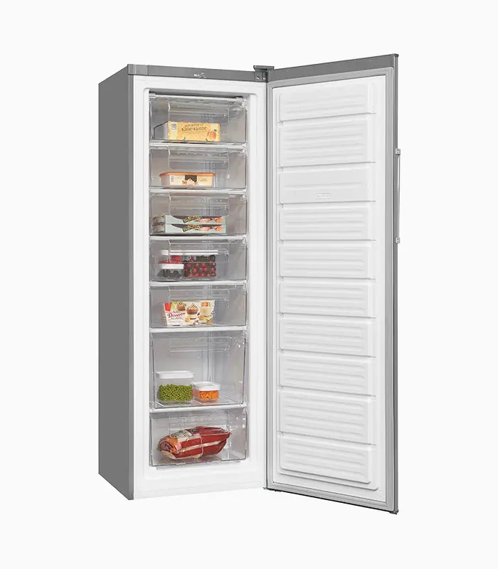 Exquisit GS280-H-040E Gefrierschrank Upright in Silver mit Inoxlook, B/T/H: 60 x 60 x 242 cm - Bild 2