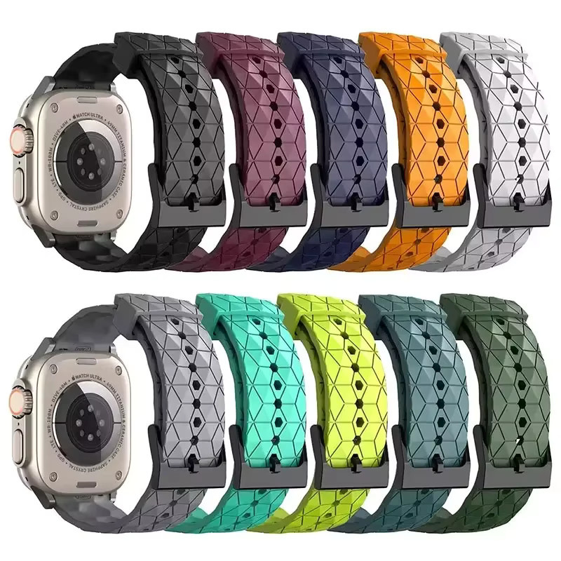 Uhrenarmband Silikon, Schwarz, Unisex - Bild 5