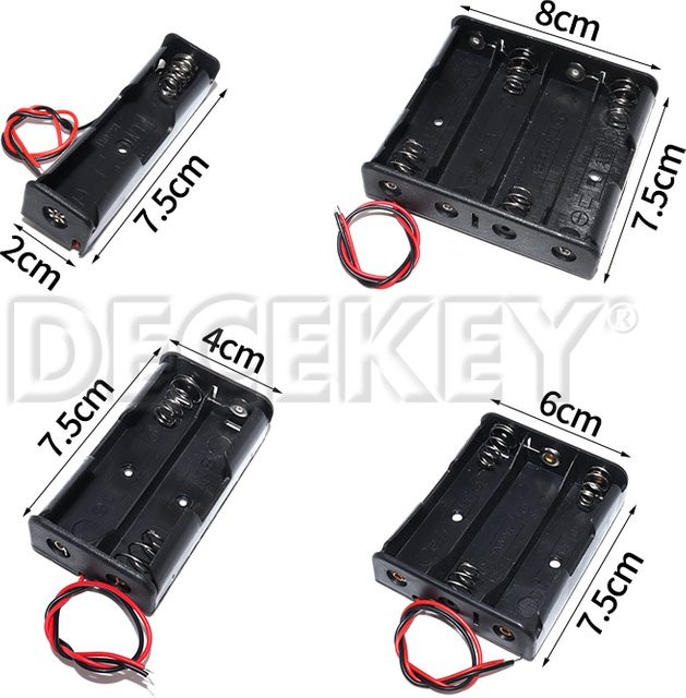18650 Batteriehalter Box für 3,7 V Akkus in Schwarz - Bild 1