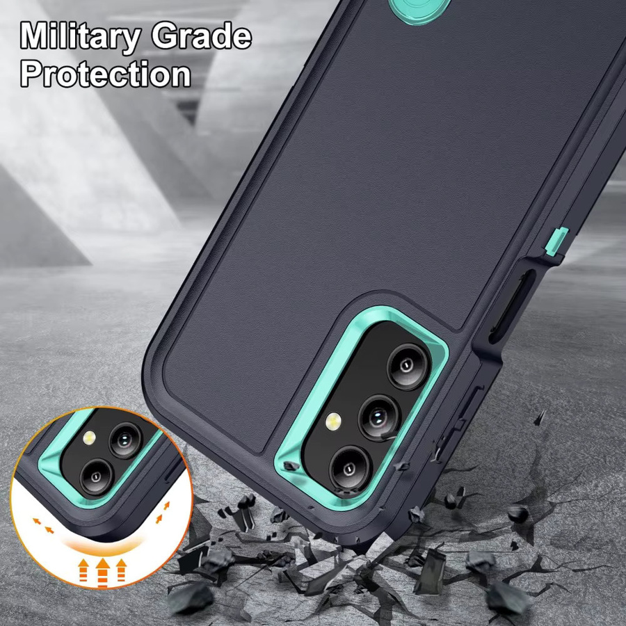 Robuste und rutschfeste Handyhülle in Militärqualität mit Ständer für Samsung Galaxy S26 Plus, S25, S24+, S23 FE und S22 Ultra in Schwarz oder Orange - Bild 5