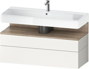 Duravit Waschtischunterschrank Qatego in Weiß Matt, Wandhängend, B/T/H: 119 x 47 x 59 cm - Bild 1