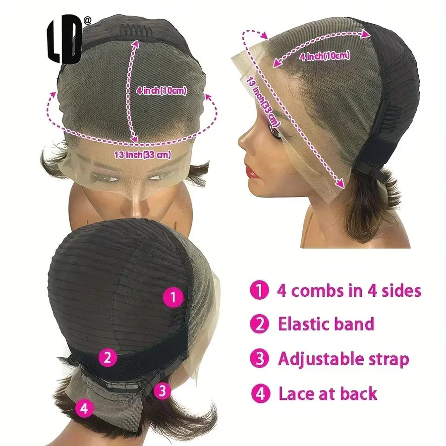 Lolely Dream Perücke, brasilianisches Echthaar, Pixie-Schnitt, Damen - Bild 5