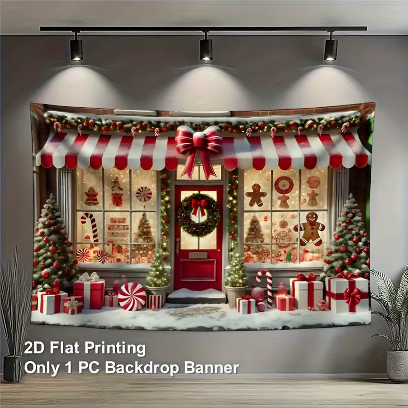 VIKAMA Weihnachts Wandteppich für Outdoor und Indoor als Wandbehang zur Weihnachtsdekoration - Bild 2