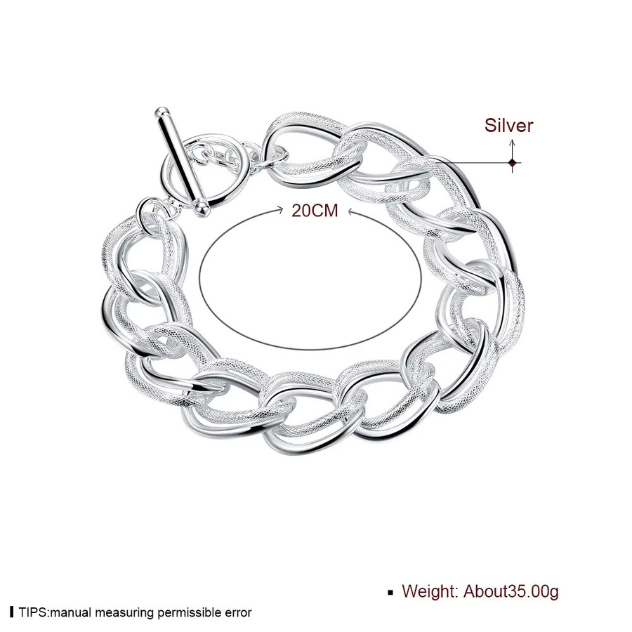 URMYLADY Doppel-Twist-Kettenarmband, 925 Silber, Damen - Bild 4